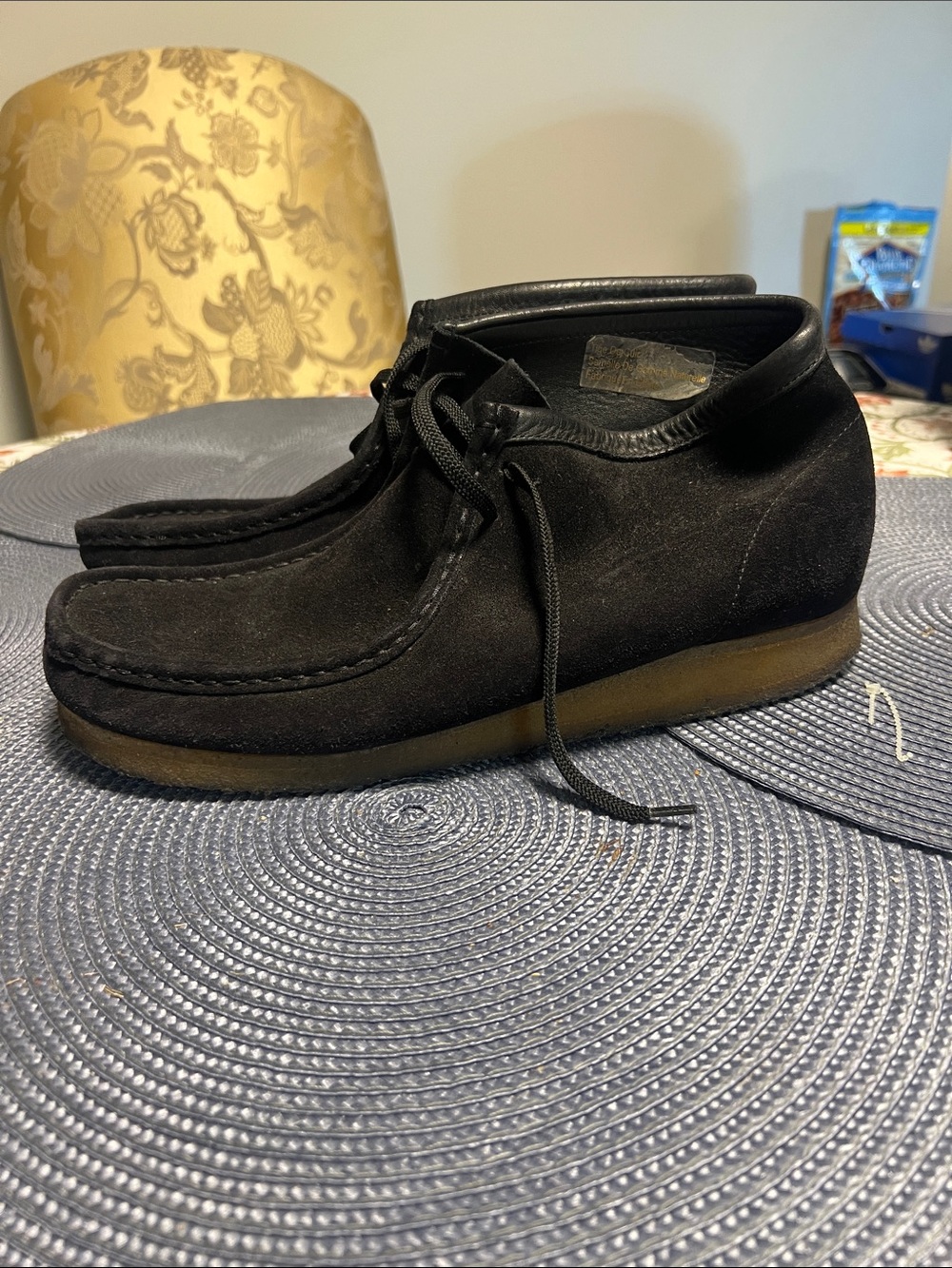 Clarks Black Suede Chukka Boots with Crepe Sole
